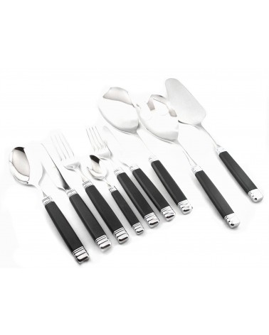 Moderne Couverts Couleur Rossini 75pcs Noir - 