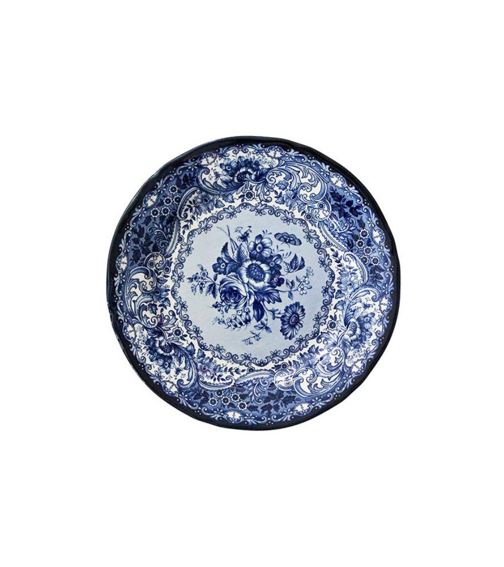 Plateau Rond Old England en Porcelaine - 