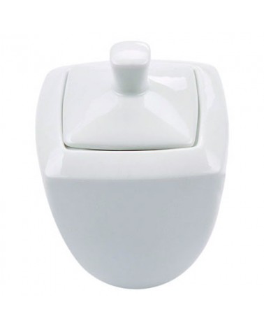 Carrè Sugar Bowl in White Porcelain -  - 