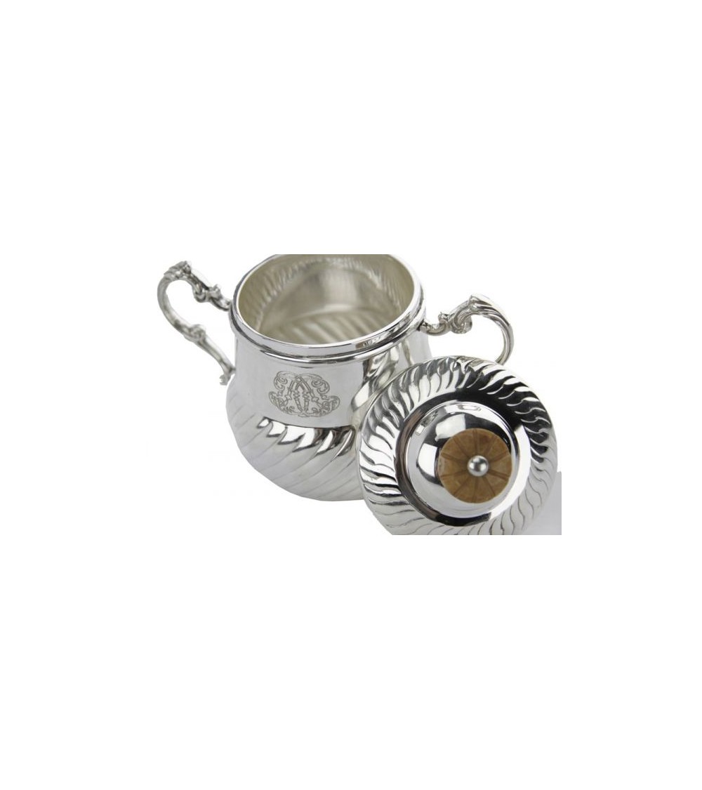 Sheffield Silver Engraved Sugar Bowl - Royal Family -  - 