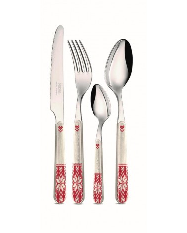 Set di Posate Natalizie Chalet 24 Pezzi - Neva Posateria Creativa - 