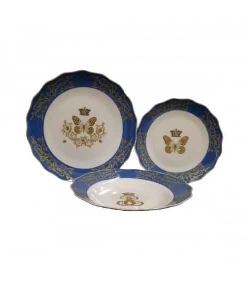 "Queen Elisabeth" Porcelain Dinner Set 18 Pieces - Royal Family -  - 
