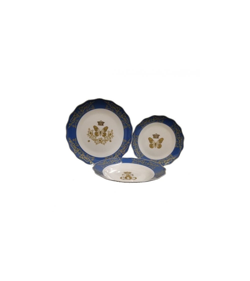 "Queen Elisabeth" Porcelain Dinner Set 18 Pieces - Royal Family -  - 