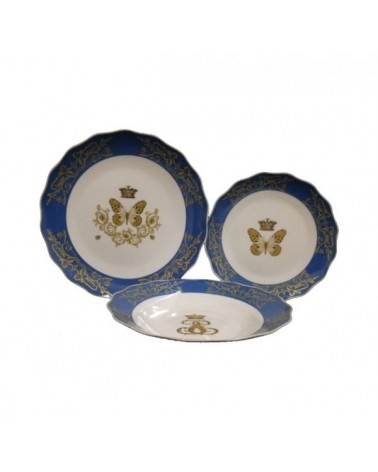 "Queen Elisabeth" Porcelain Dinner Set 18 Pieces - Royal Family -  - 