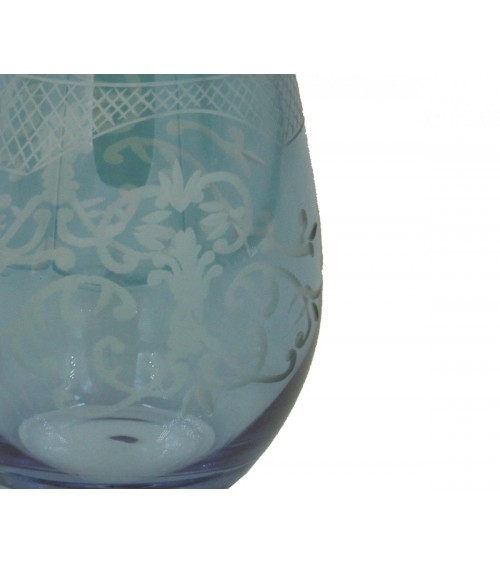 Coffret de 4 Grands Verres à Dégustation en Verre Soufflé et Gravure - Famille Royale -