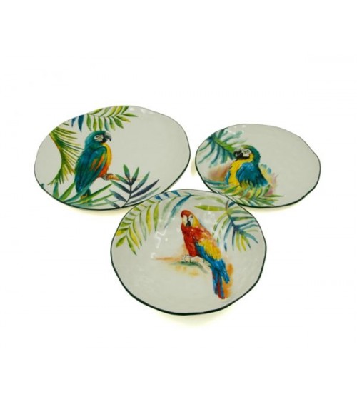"Jungle Parrot" Porcelain Dinner Set 18 Pieces - Royal Family -  - 