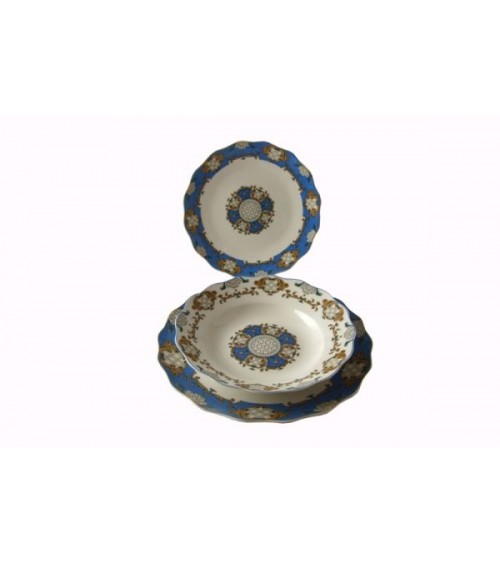 18 Piece "Fiesole" Porcelain Dinnerware Set - Royal Family -  - 