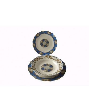 18 Piece "Fiesole" Porcelain Dinnerware Set - Royal Family -  - 