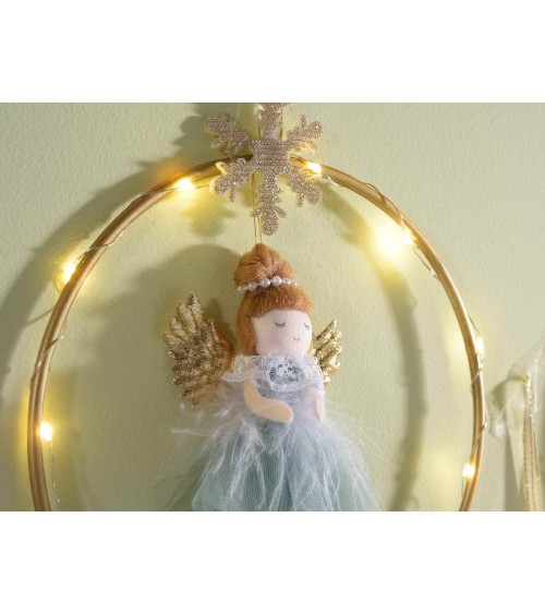 Décoration de Noël - 6 Chapelets avec Ange et Lumières - 