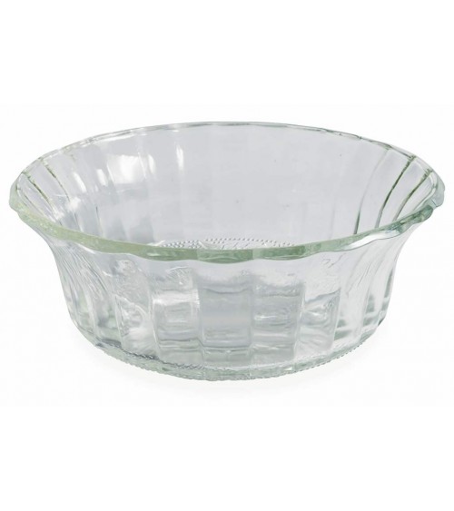 Salatschüssel aus Glas mit Wellenrand 22,50 cm - 