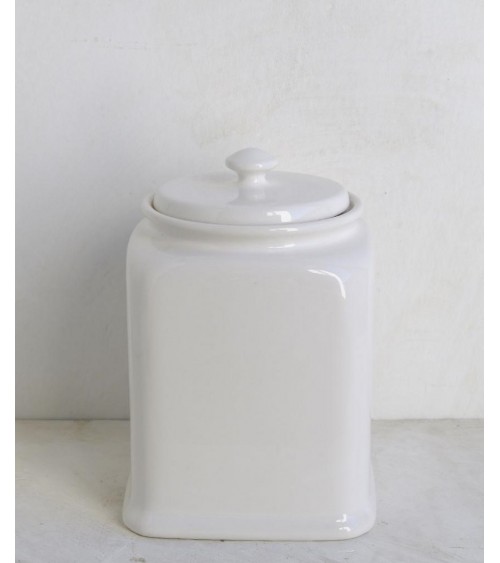 Barattolo in Ceramica Bianca Tappo Ermetico - 