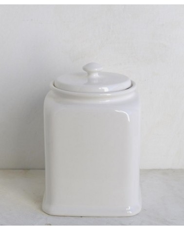 Barattolo in Ceramica Bianca Tappo Ermetico - 