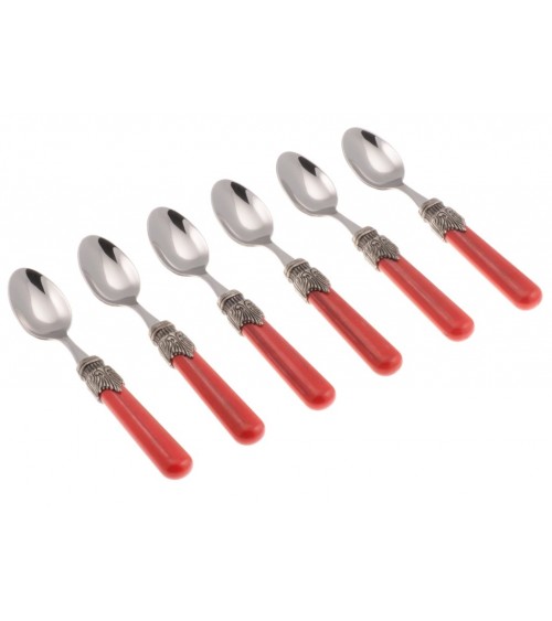 Posate Colorate Vintage - Set 6 Pz Cucchiaino Moka - Rivadossi Sandro - 