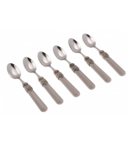 Italienisches farbiges Besteck - Vintage - Set 6 Stück Mokalöffel - Rivadossi Sandro - 