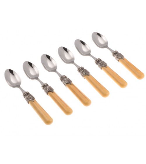 Italian Colored Cutlery - Vintage - Set 6 Pcs Moka Spoon - Rivadossi Sandro -  - 