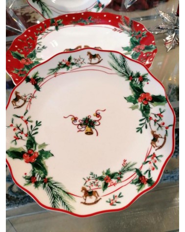Servizio di Piatti Natalizi in Porcellana 18pz - Christmas Dream - 