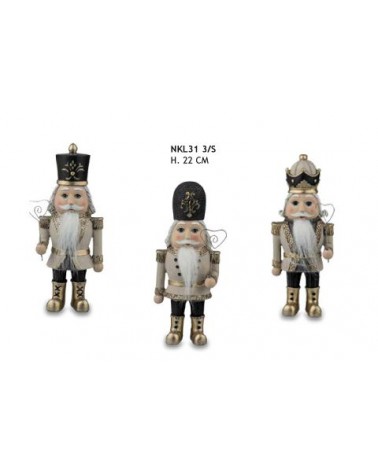 Weihnachtsnussknacker aus Goldharz 22 cm - 