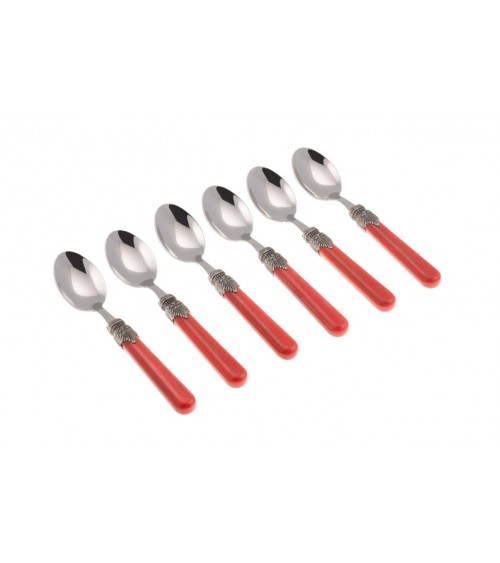 Vintage Farbiges Besteck-Set 6tlg. Kaffeelöffel - Rivadossi Sandro - 