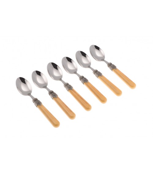 Vintage Colored Cutlery Set 6pcs Coffee Spoons - Rivadossi Sandro -  - 