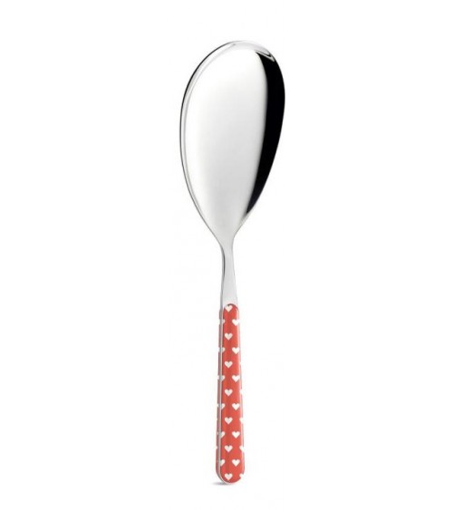 Set of 4 Shabby Chic Serving Cutlery - Red Hearts -