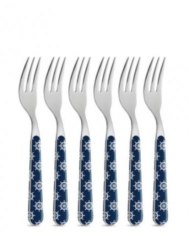 Set 8 Pcs Shabby Chic Sea Dessert Cutlery - Rudder Decoration -  - 8056600481604