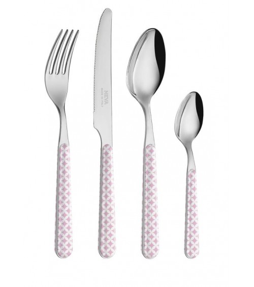 Set 24 Pieces Modern Cutlery - Optical Pink -  - 