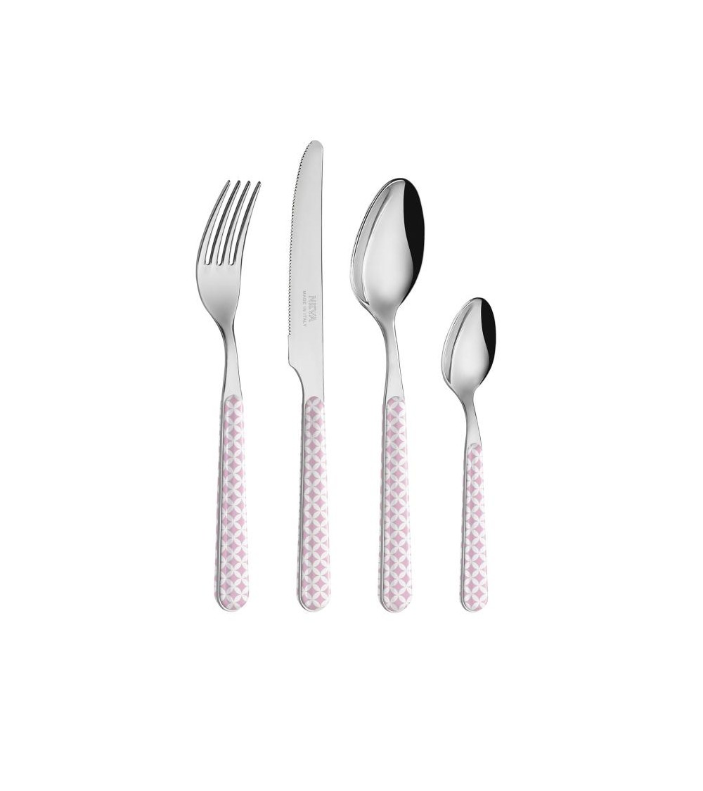 Set 24 Pieces Modern Cutlery - Optical Pink -  - 