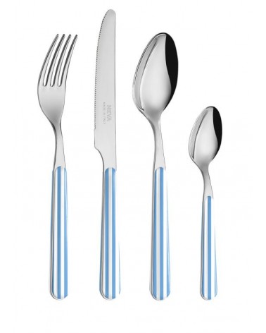 Provenzalisches Besteckset 24-teilig - Blauer Streifen - 