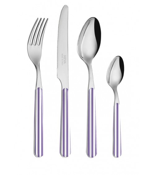 Set 24-teiliges provenzalisches Besteck - Fliederstreifen - 