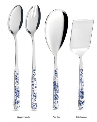 China Roses Blu - Ensemble de couverts de service 4 pièces - 
