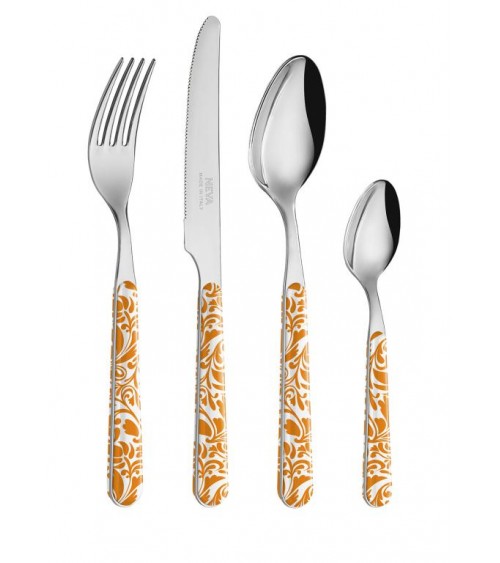 Set 24 Pezzi Posate Moderne - Vintage Arancio - 