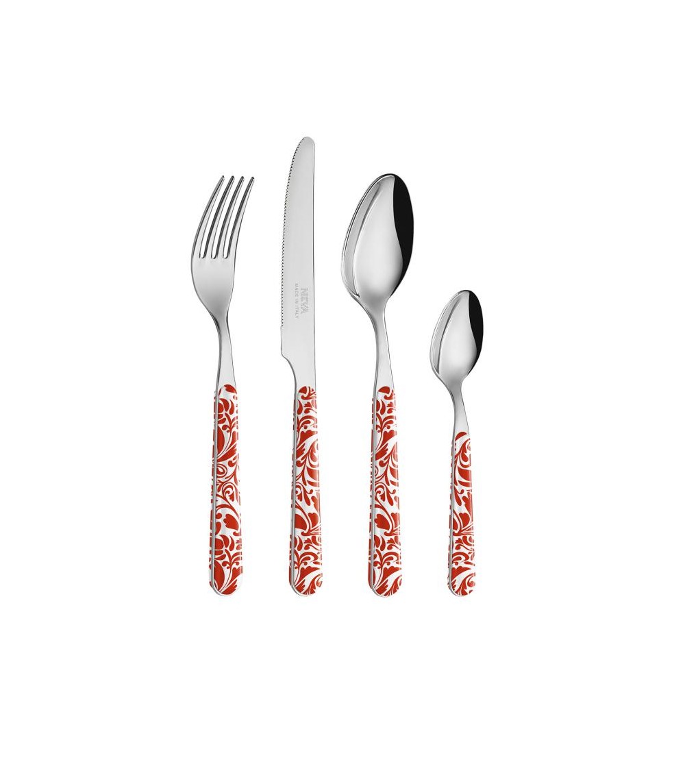 Set 24-teiliges modernes Besteck - Vintage Red - 