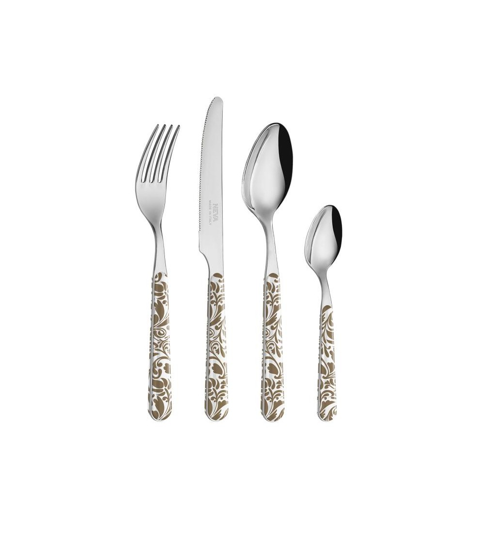 Set 24 Pezzi Posate Moderne - Vintage Tortora - 