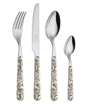 Set 24 Pezzi Posate Moderne - Vintage Tortora - 