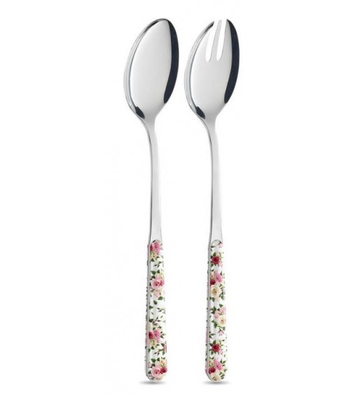 Roses Rosa - Set 4 Pezzi Posate da Portata - 