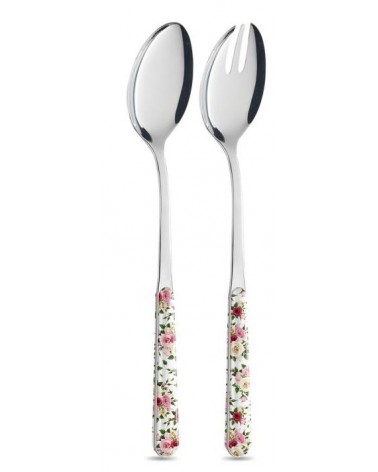 Roses Rosa - Set 4 Pezzi Posate da Portata - 