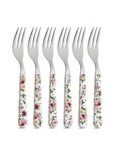 Set 8 Pz Posate da Dolce Shabby Chic - Roses Rosa - 