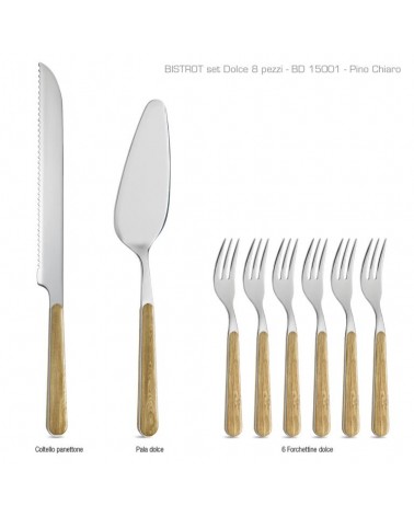 Set 8 Pz Posate da Dolce - Pino Chiaro - 