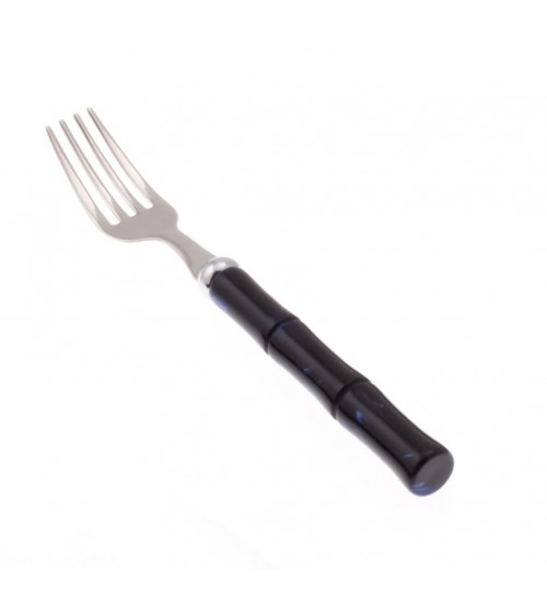Bamboo Mother of Pearl Handle - Set of 6 Fruit Forks - Rivadossi Sandro - blue