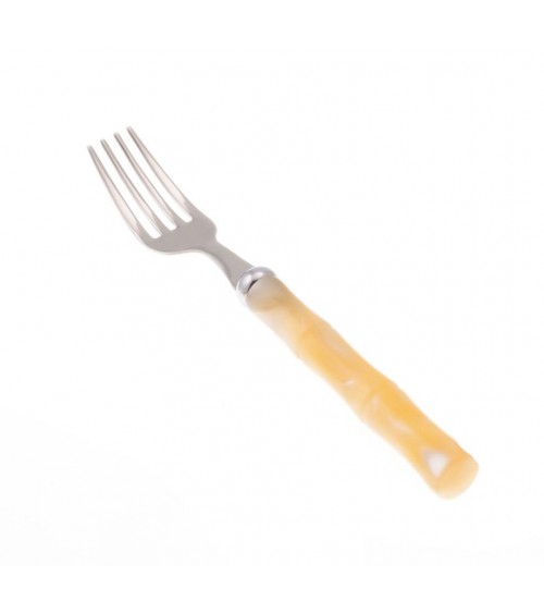 Bamboo Manico Madreperla - Set 6 Pezzi Forchetta Frutta - Rivadossi Sandro - avorio
