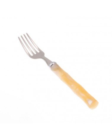 Bamboo Mother of Pearl Handle - Set of 6 Fruit Forks - Rivadossi Sandro - ivory