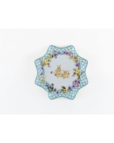 Centrotavola in Ceramica con Decoro Pasquale "Spring Easter" - Royal Family - 