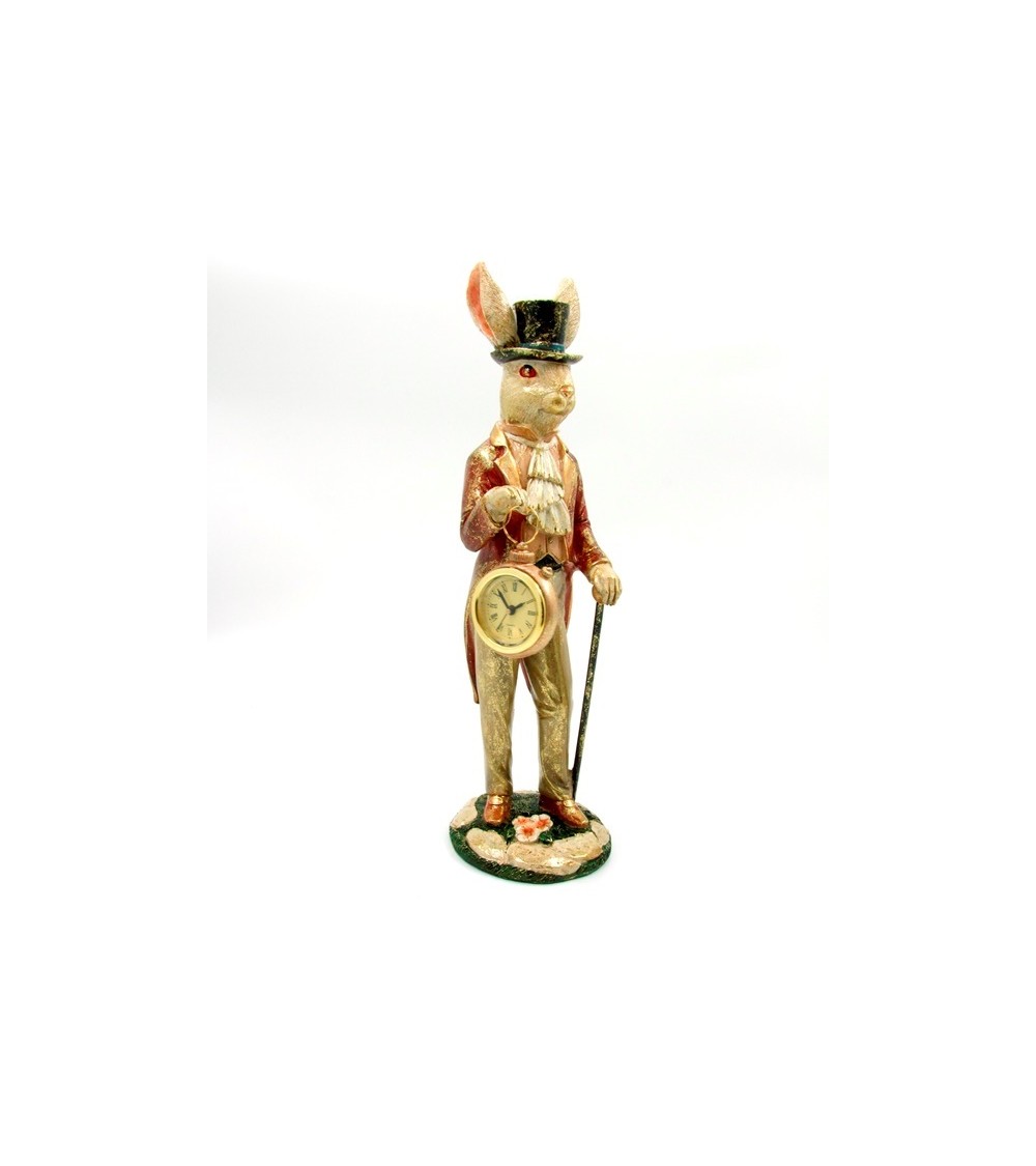Lapin de Pâques décoratif avec bâton et montre -