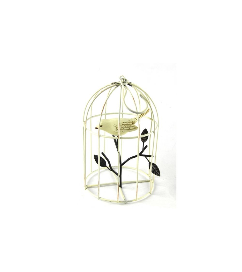 Elfenbein Metallkäfig mit Vogel auf Vintage Branch "Ostern Edition" - Royal Family -
