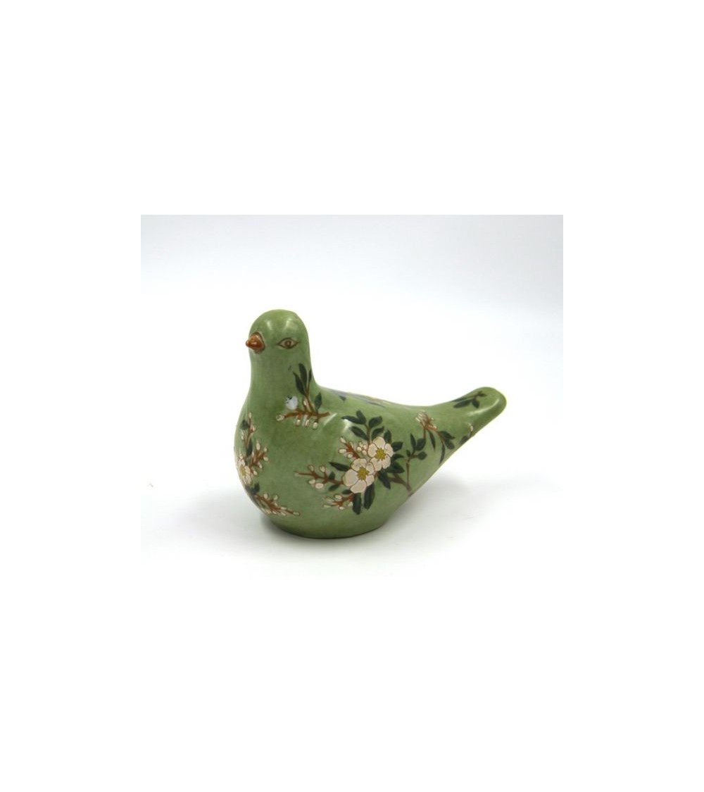 Colomba Pasquale in Ceramica Verde Decorata "Secret Garden" - Royal Family - 