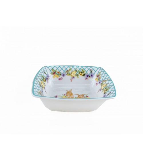 Centre de Table Carré en Céramique "Spring Easter" - 