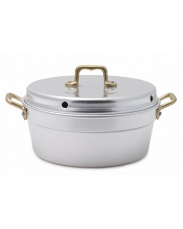 Batterie de Cuisine Professionnelle en Aluminium avec Poignées en Laiton - 
