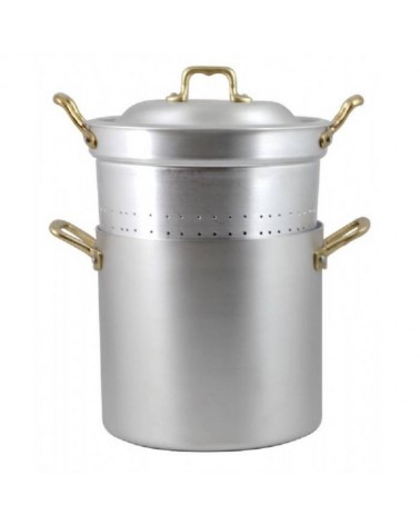 Batterie de Cuisine Professionnelle en Aluminium avec Poignées en Laiton - 
