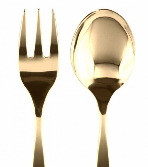 Norma Antico - Posate Acciaio Inox 18/10 Pvd Oro Opaco - 