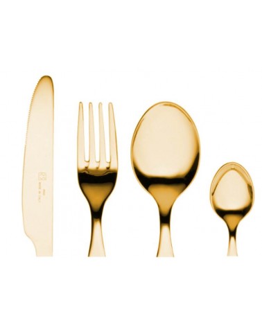 Norma Antico - Posate Acciaio Inox 18/10 Pvd Oro Opaco - 